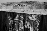 Eine Wolldecke an der Wäscheleine eines palästinensischen Hauses in Hizma, Westbank 2005  © Oded Balilty